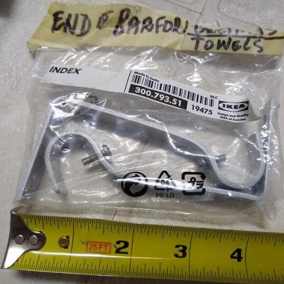 Ikea Index curtain rod hooks and ends NWT - Picture 3 of 3